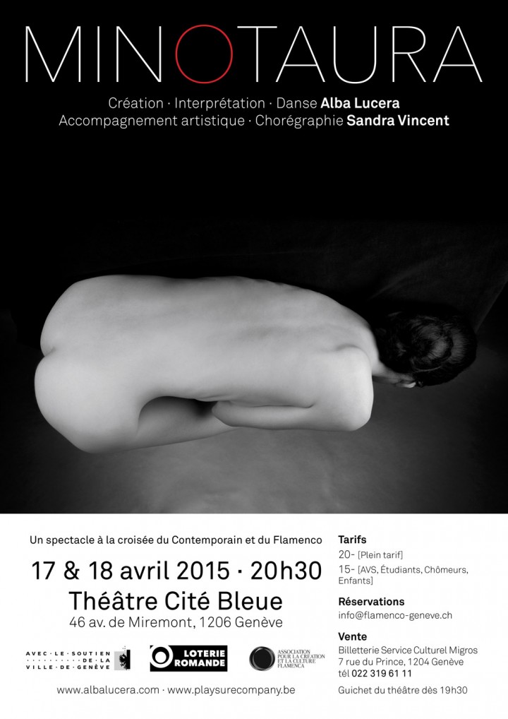 Cie Alba Lucera présente « Minotaura », 17-18 avril 2015 au Théâtre de la Cité Bleue à Genève